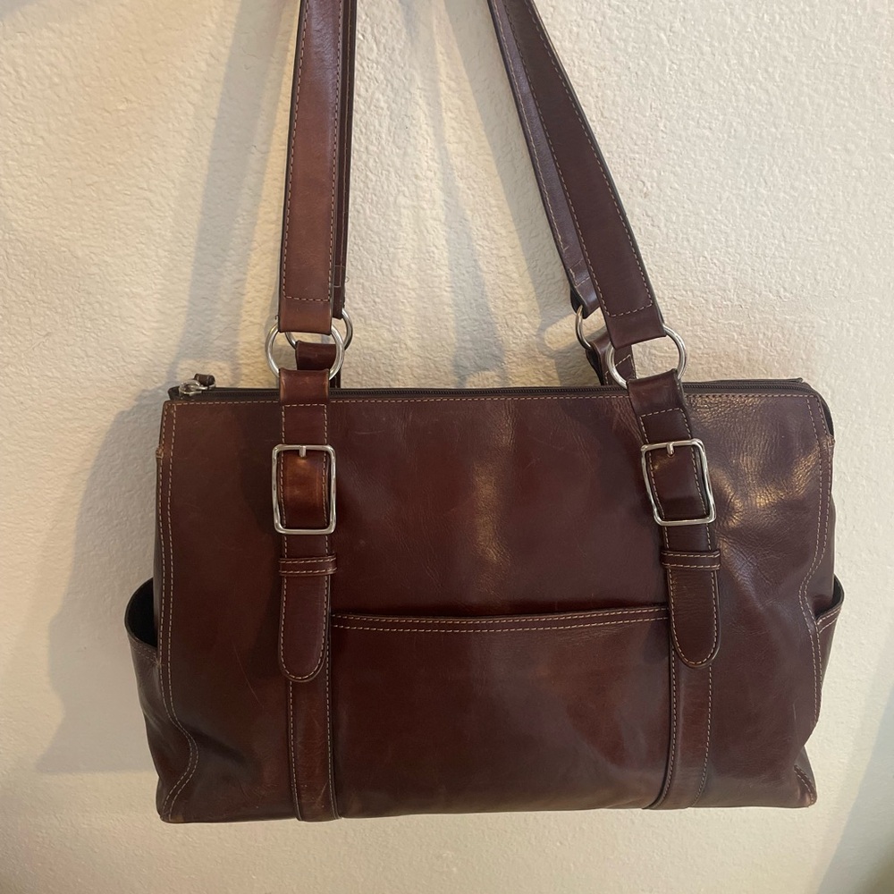 Brown Leather fossil Bag